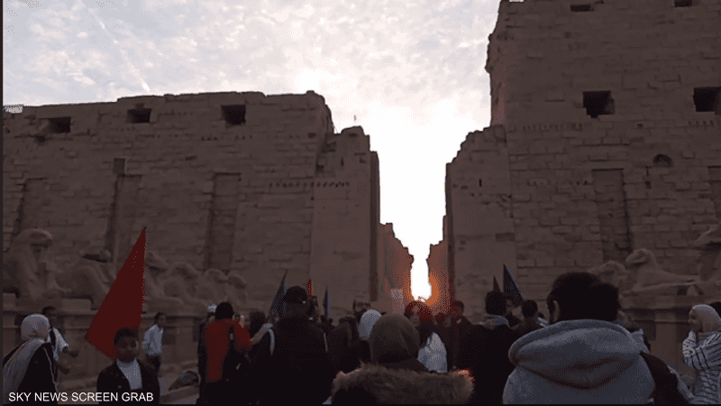 اليوم.. تعامد الشمس على معابد الكرنك في يوم الاعتدال الخريفي
