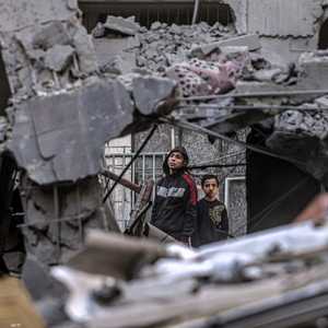 من آثار قصف إسرائيلي على غزة