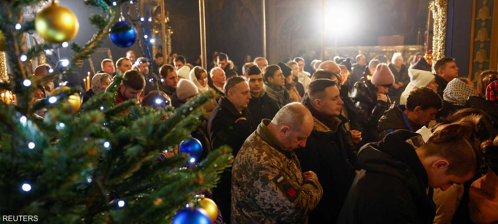 أوكرانيا احتفلت بعيد الميلاد ليل الأحد