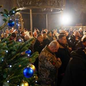 أوكرانيا احتفلت بعيد الميلاد ليل الأحد