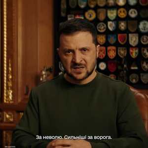 زيلينسكي في خطابه المتلفز استقبالا لعام 2024