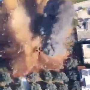 أرشيفية لصورة قالت إسرائيل إنه لقصف لموقع لحزب الله