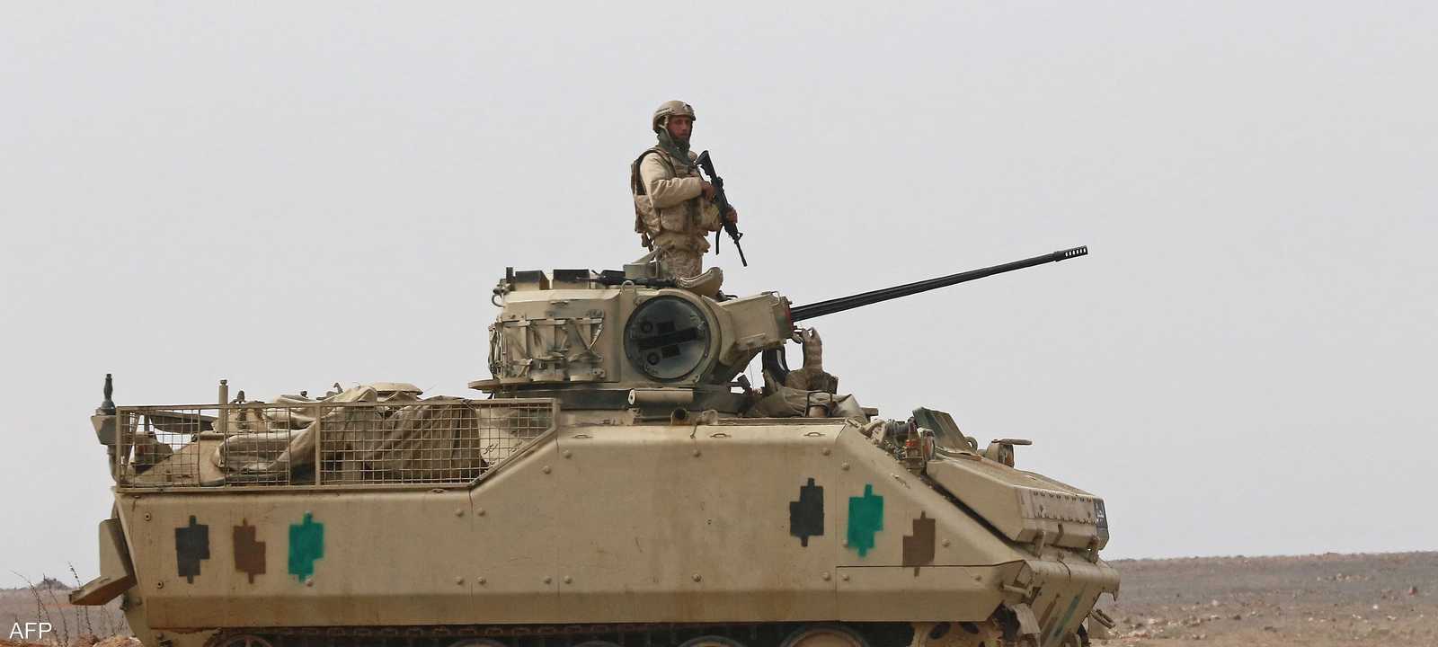 قوة من الجيش الأردني على الحدود الشمالية