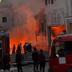 سيارات الإطفاء سارعت بالوصول إلى موقع الحريق