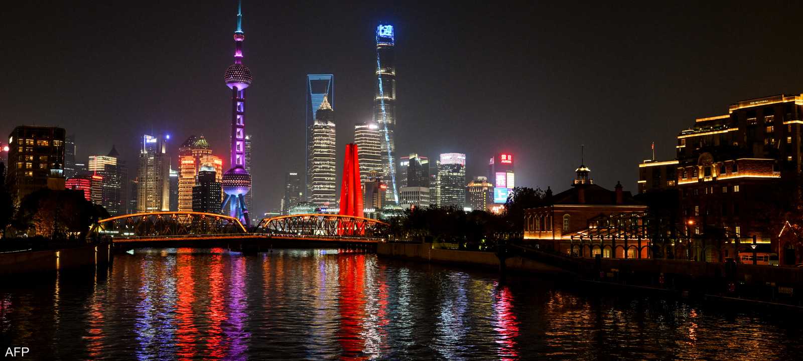 اقتصاد الصين - نهر سوتشو في منطقة لوجياتسوي المالية شنغهاي