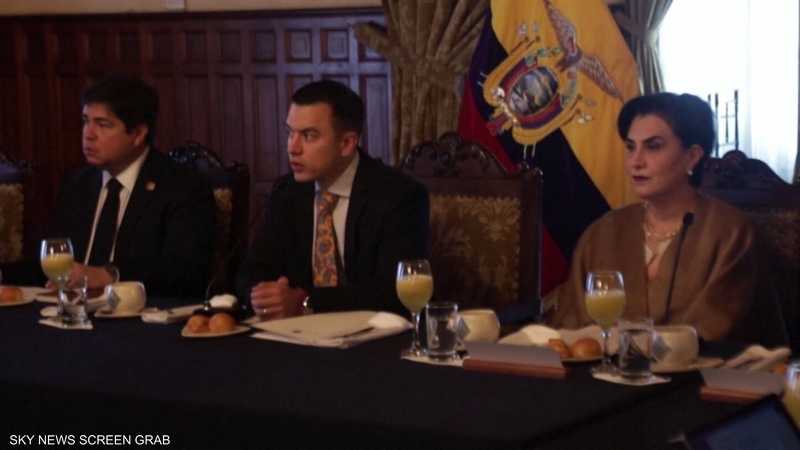 رئيس الإكوادور: نواجه منظمة إرهابية تتاجر في المخدرات