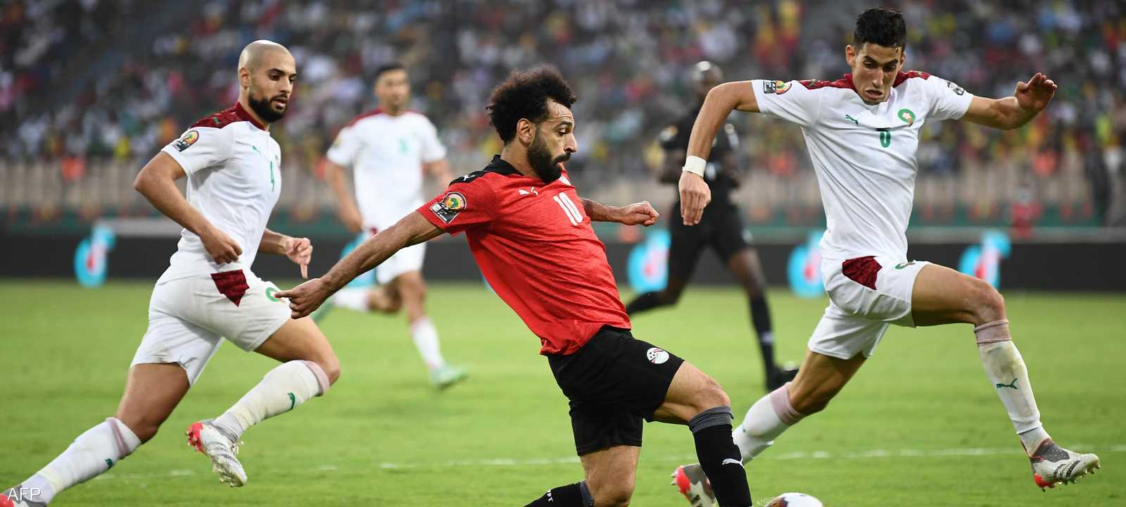 جانب من مواجهة المغرب ومصر في أمم إفريقيا 2021