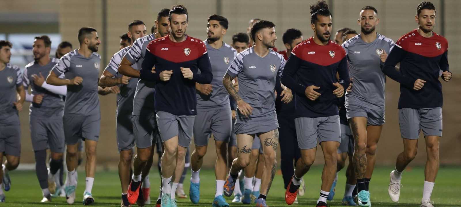 من تدريبات المنتخب السوري