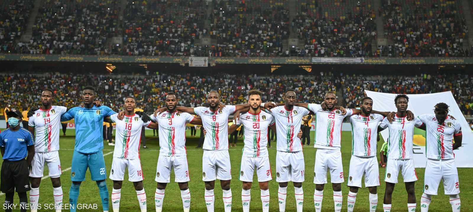 منتخب موريتانيا أثناء مشاركته بكأس الأمم أفريقيا 2021