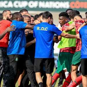 اشتباكات بين لاعبي المغربي والكونغو
