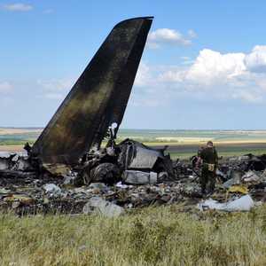 إرشيفية لطائرة نقل عسكرية روسية محطمة من طراز إيل-76