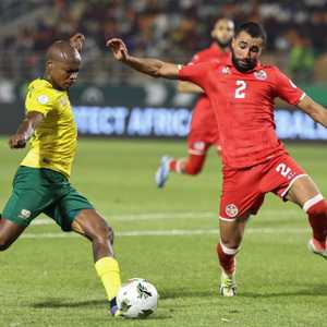 لقطة من مبارة تونس وجنوب إفريقيا