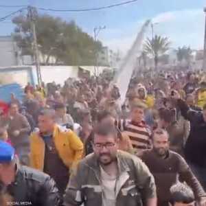 مظاهرة تطالب بوقف الحرب في خانيونس