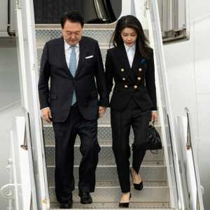 الرئيس الكوري الجنوبي وزوجته