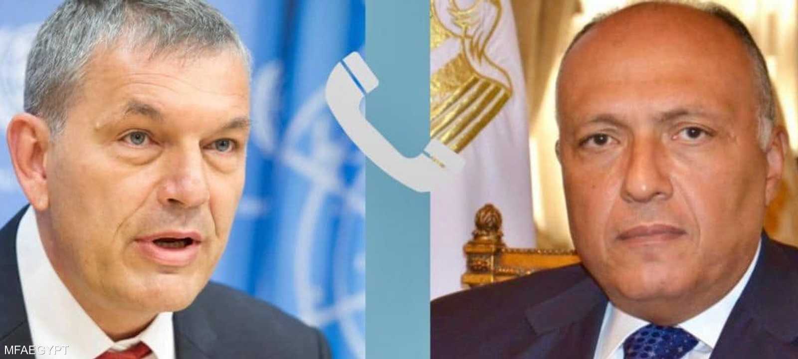 أجرى شكري اتصالا مع لازاريني