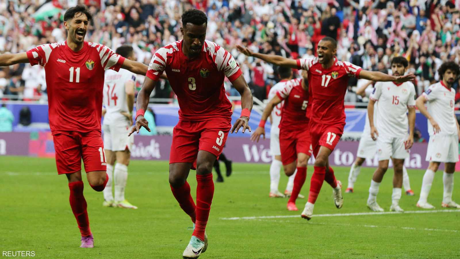 فرحة لاعبي الأردن