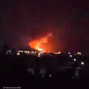 صورة من فيديو متداول للقصف على صنعاء