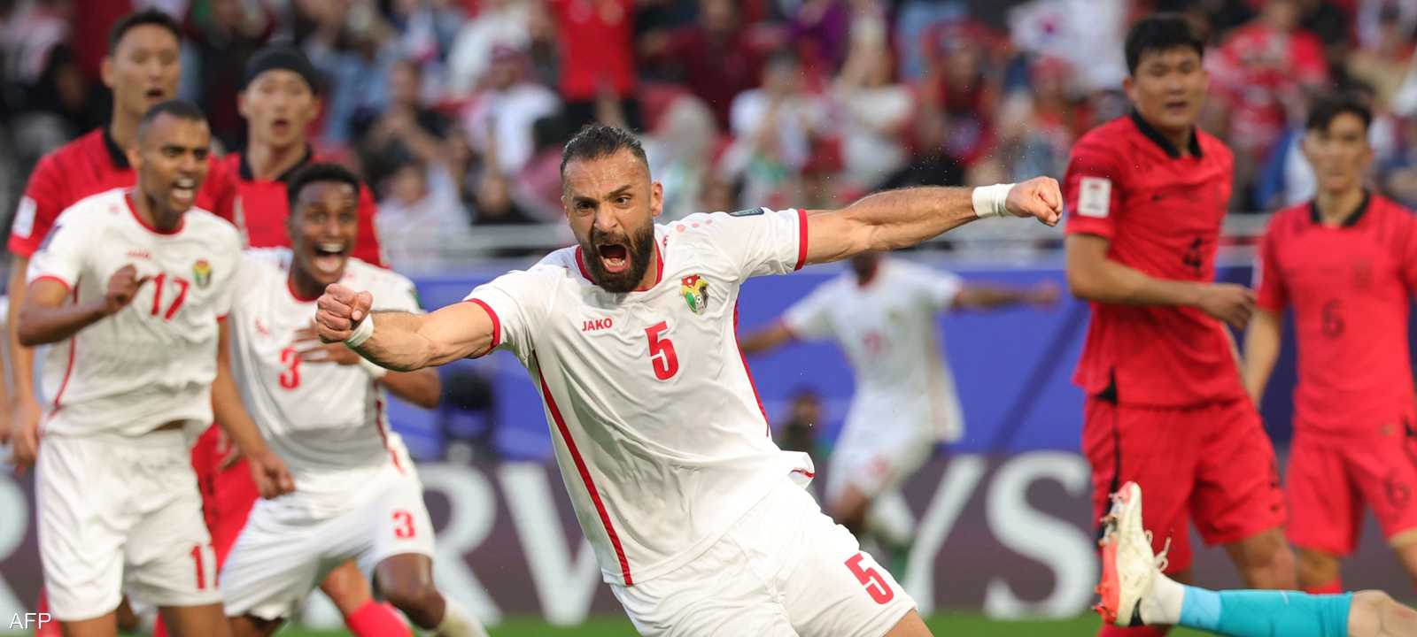 جانب من لقاء الأردن أمام كوريا بدور المجموعات