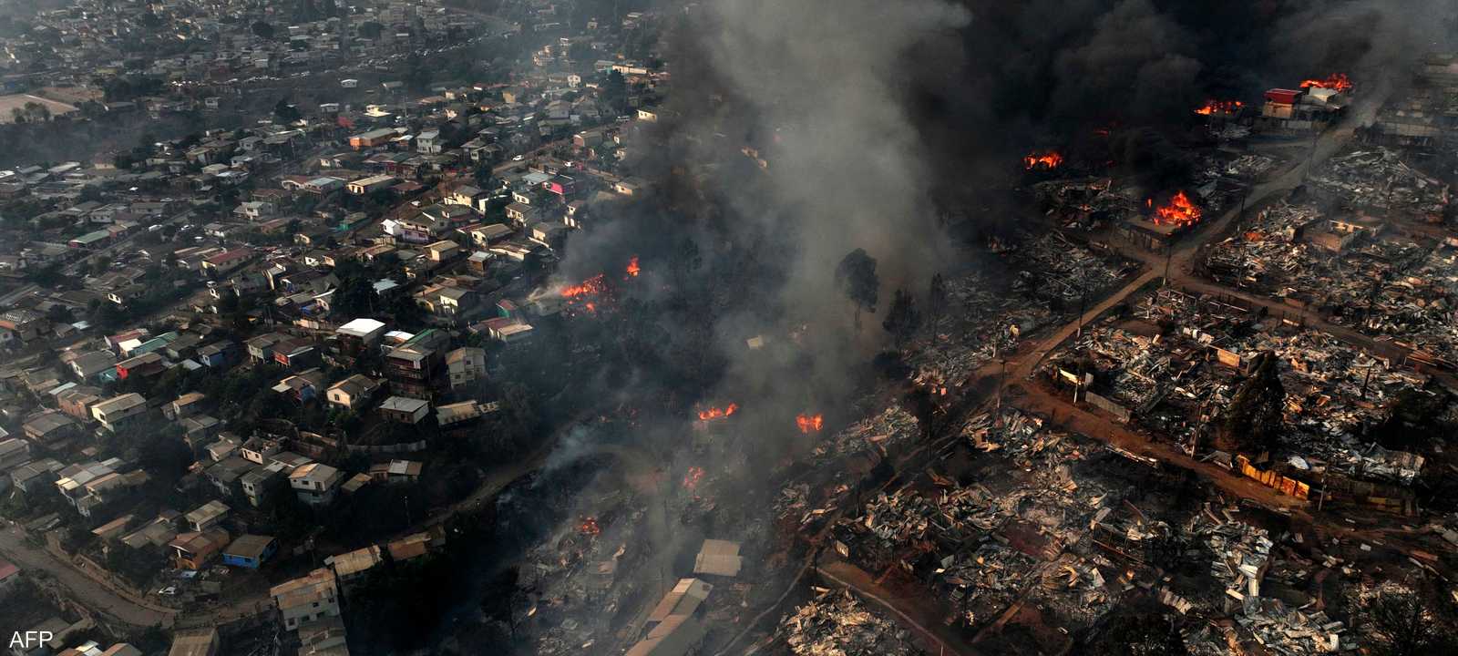 خلّفت الحرائق العديد من المفقودين وآلاف المشرّدين