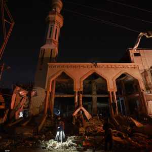 من آثار القصف على رفح