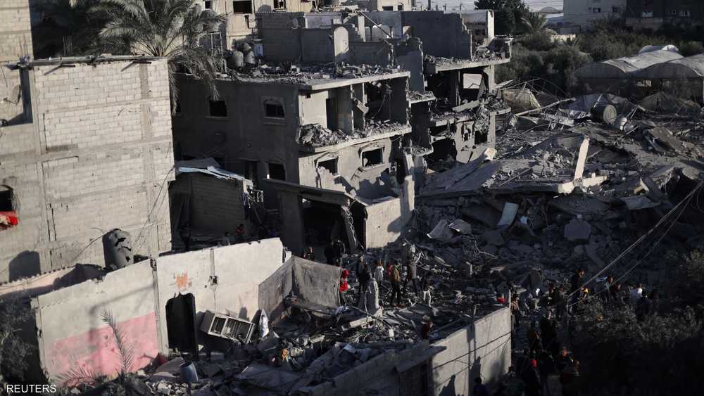 من آثار الدمار في رفح