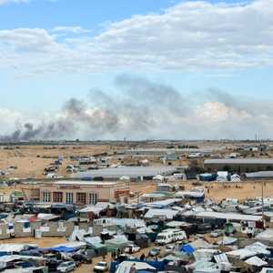 مشهد من رفح المحاذية للحدود المصرية