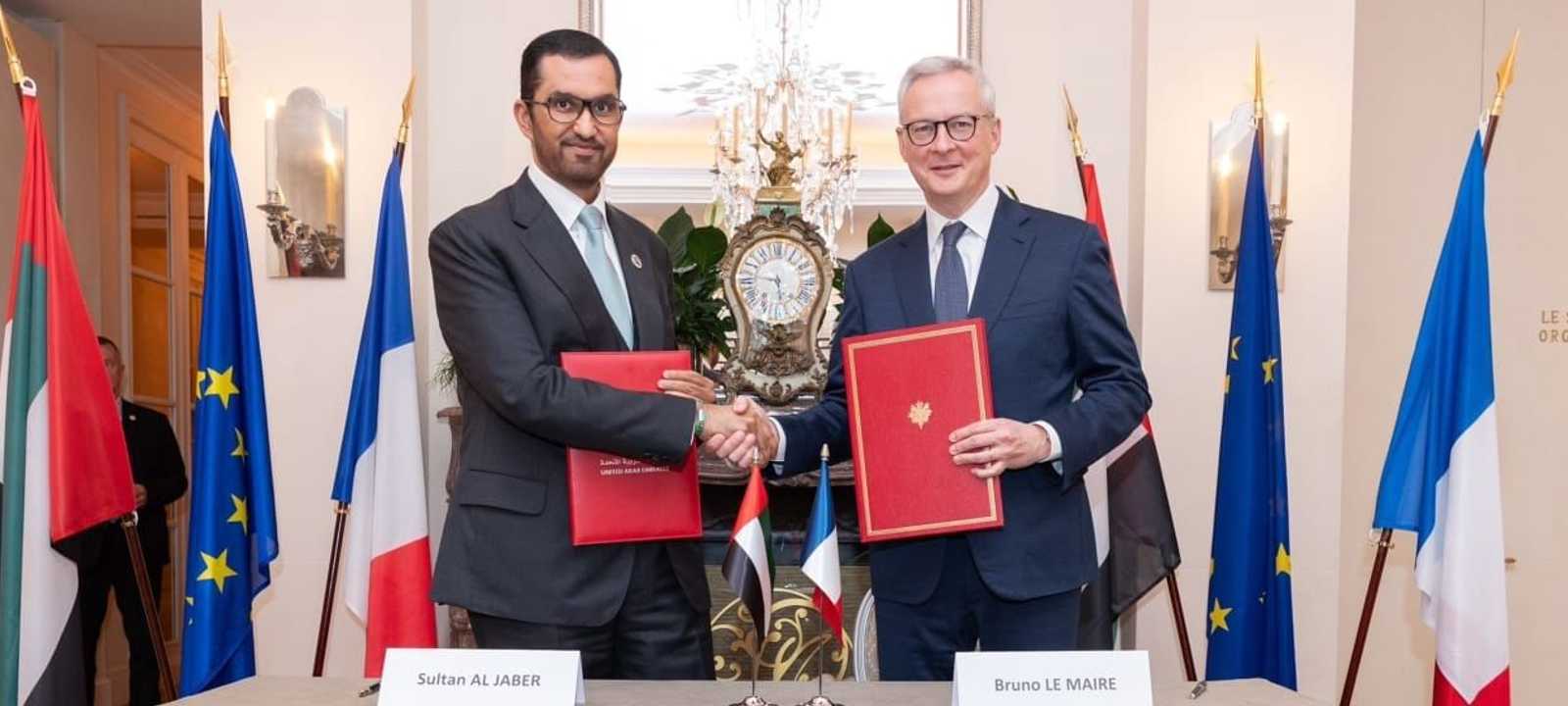 توقيع مذكرة التفاهم بين الإمارات وفرنسا