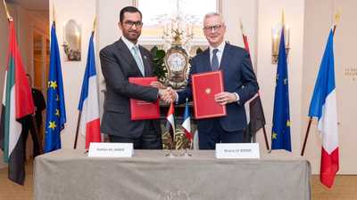توقيع مذكرة التفاهم بين الإمارات وفرنسا