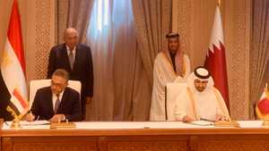 توقيع مذكرة التفاهم بين مصر وقطر