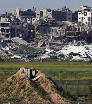 مناطق كبيرة في غزة سويت بالأرض