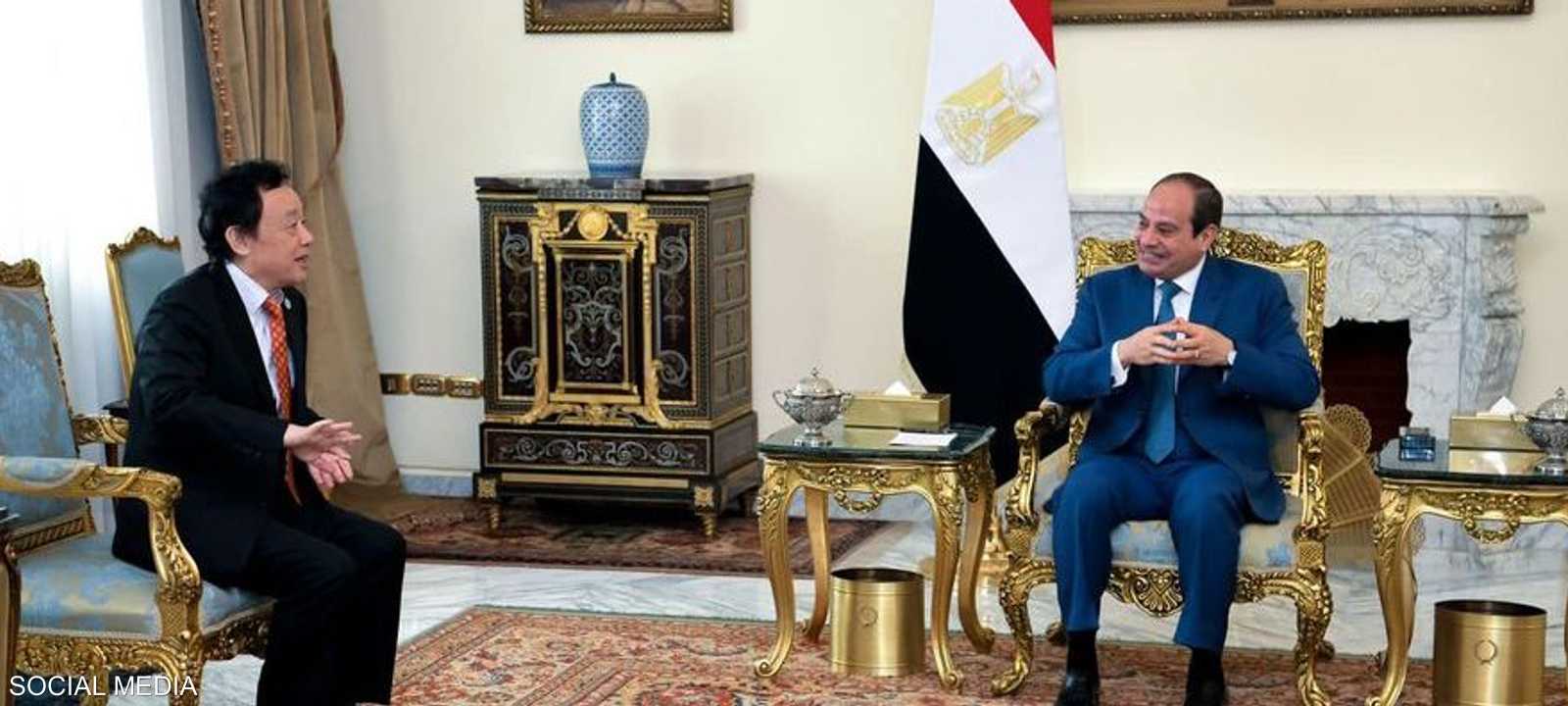 الرئيس المصري عبد الفتاح السيسي ومدير "الفاو"