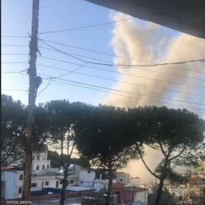 صورة متداولة للغارة الإسرائيلية التي أسفرت عن مقتل المسعفين