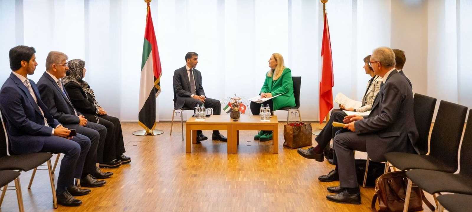 زيارة وزير الدولة للتجارة الخارجية الإماراتي إلى سويسرا