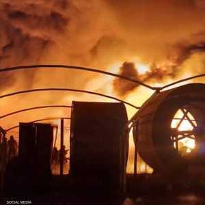 الحريق التهم مخازن للشركة العامة للكهرباء في طرابلس