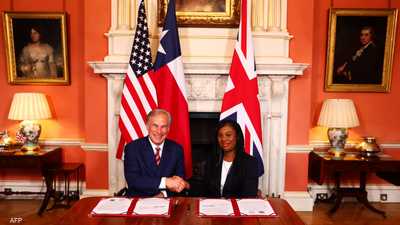 توقيع اتفاق التجارة بين بريطانيا وتكساس