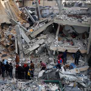 أرشيفية لضربات إسرائيلية على مبان في رفح