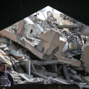 من آثار القصف الإسرائيلي على خان يونس