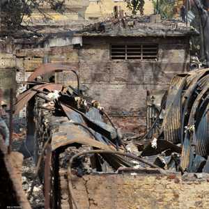 من موقع الحريق