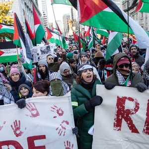 أرشيفية لمظاهرة مؤيدة للفلسطينيين في كندا