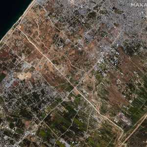 غزة من الفضاء في وقت سابق من مارس الجاري