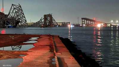 أميركا.. انهيار جسر في بلتيمور بعد اصطدام سفينة به