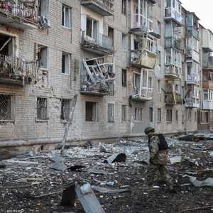 من آثار القصف الروسي على خاركيف