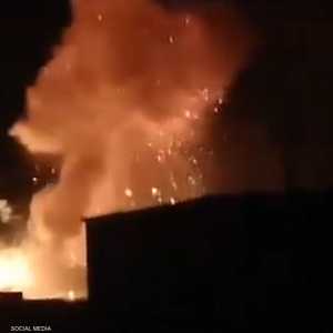 من الصور المتداولة للهجوم الإسرائيلي