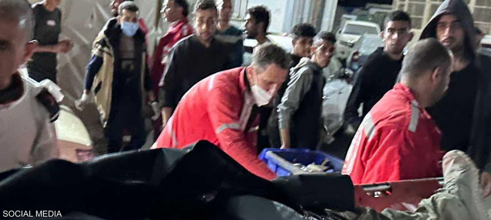 صورة متداولة لأحد ضحايا الضربة