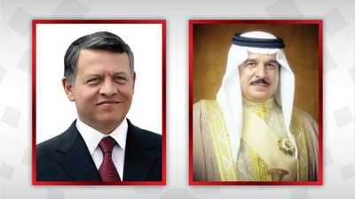 مباحثات هاتفية بين العاهل البحريني وملك الأردن