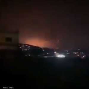 صورة متداولة للغارة الإسرائيلية على البقاع