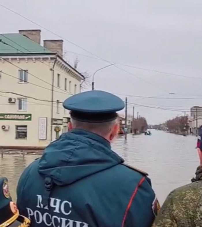 فيضان نهر أورال في مدينة أورسك