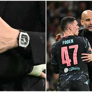 غوارديولا مرتديا الساعة السوداء من "ريتشارد ميل"