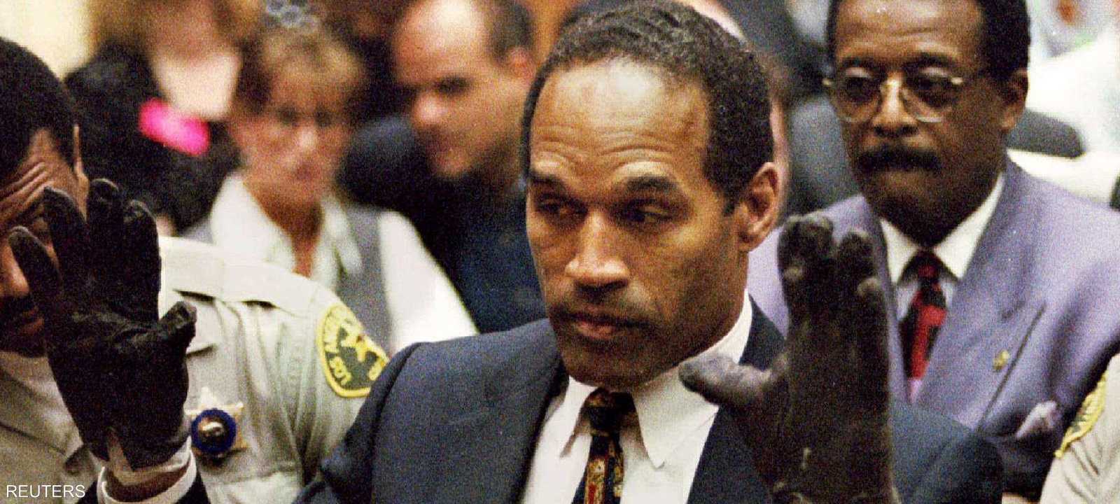 أو جيه سيمبسون خلال محاكمة القرن في 1994