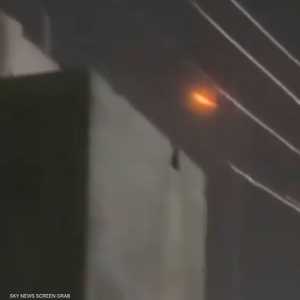 صورة متداولة لعبور صاروخ إيراني فوق الأجواء العراقية